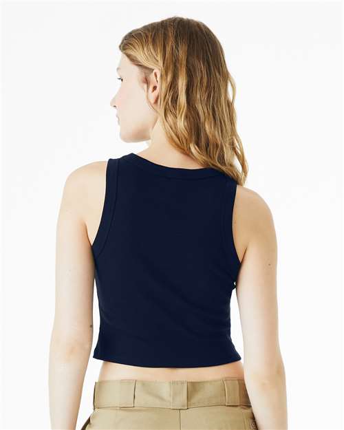 BELLA + CANVAS 1019 Women's Micro Rib Racer Tank - Solid Navy Blend - model back