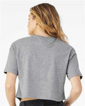 BELLA + CANVAS 6482 Women's Jersey Crop Tee - Athletic Heather - model back