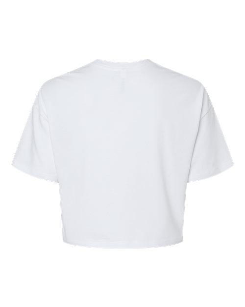 BELLA + CANVAS 6482 Women's Jersey Crop Tee - White - back