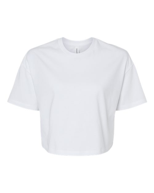BELLA + CANVAS 6482 Women's Jersey Crop Tee - White - front