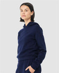 BELLA + CANVAS 7519 Women's Classic Hoodie Sweatshirt - Navy - model side
