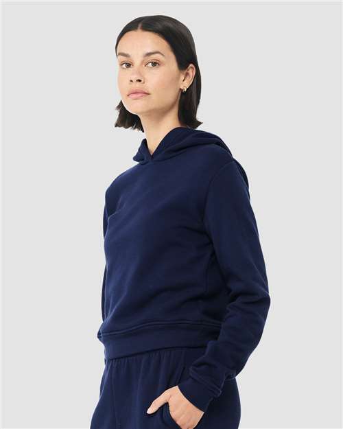 BELLA + CANVAS 7519 Women's Classic Hoodie Sweatshirt - Navy - model side