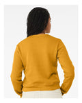 BELLA + CANVAS 7511 Women's Sponge Fleece Crewneck Sweatshirt - Heather Mustard - model back