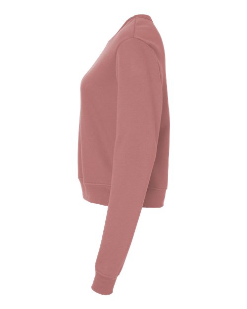 BELLA + CANVAS 7511 Women's Sponge Fleece Crewneck Sweatshirt - Mauve - side