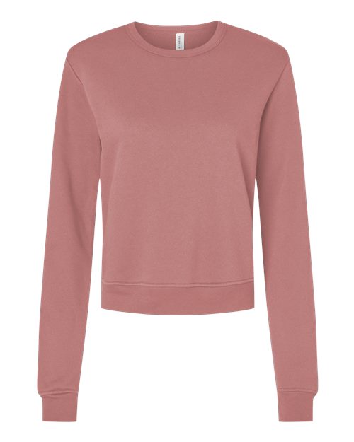 BELLA + CANVAS 7511 Women's Sponge Fleece Crewneck Sweatshirt - Mauve - front