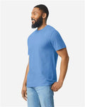 Gildan 64000CVC Unisex Softstyle CVC T-Shirt - Carolina Blue Mist - model side