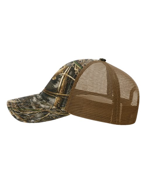 Richardson 111P Garment Washed Printed Trucker Cap - Realtree Max 7/ Buck - side