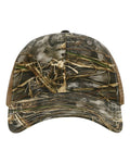 Richardson 111P Garment Washed Printed Trucker Cap - Realtree Max 7/ Buck - front