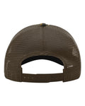 Richardson 111P Garment Washed Printed Trucker Cap - Shadow Grass Habitat/ Brown - back