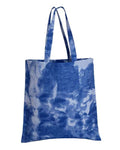 Q-Tees TD800 Tie-Dyed Canvas Tote Bag - Cloudy Blue - front