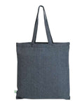 Q-Tees S800 Sustainable Canvas Tote Bag - Navy Blue - front