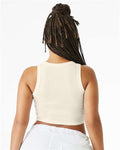 BELLA + CANVAS 1019 Women's Micro Rib Racer Tank - Solid Natural Blend - model back