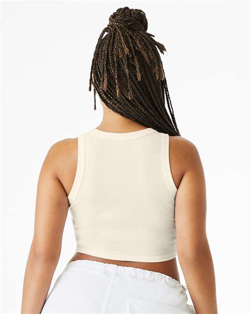 BELLA + CANVAS 1019 Women's Micro Rib Racer Tank - Solid Natural Blend - model back