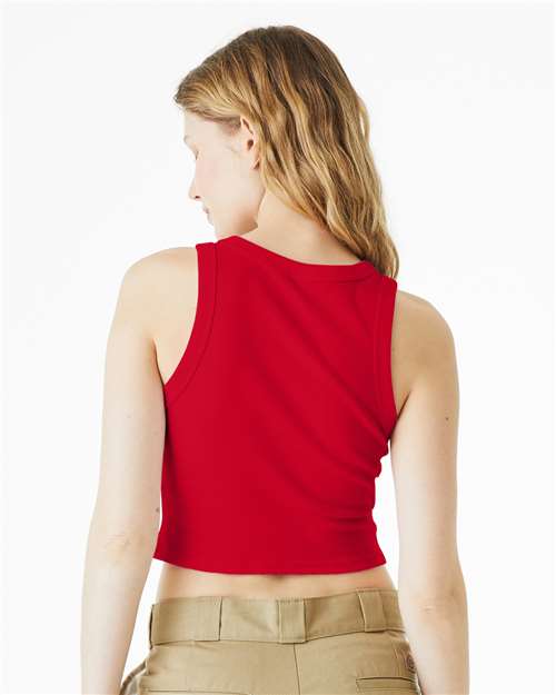 BELLA + CANVAS 1019 Women's Micro Rib Racer Tank - Solid Red Blend - model back
