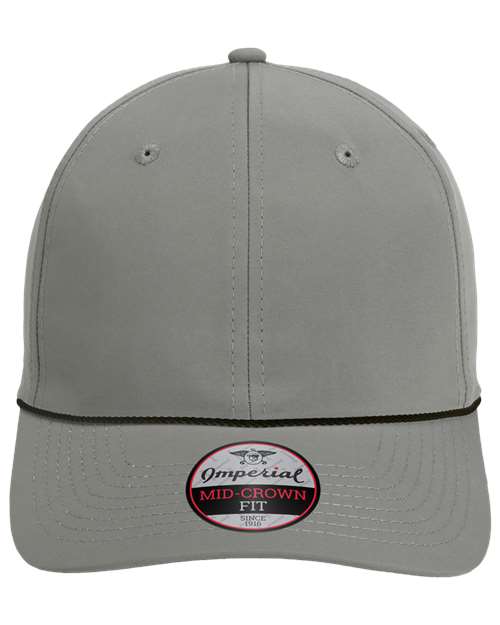 Imperial 7054 The Wingman Cap - Grey/ Black - front