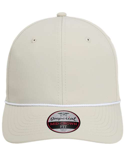 Imperial 7054 The Wingman Cap - Putty/ White - front