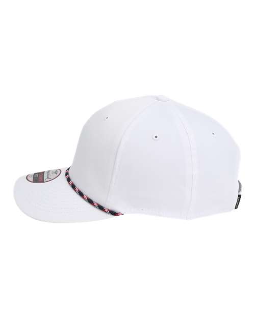 Imperial 7054 The Wingman Cap - White/ Navy/ White/ Red - side