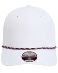 Imperial 7054 The Wingman Cap - White/ Navy/ White/ Red - front