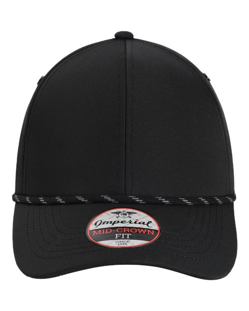Imperial 6054 The Habanero Performance Rope Cap - Black - front