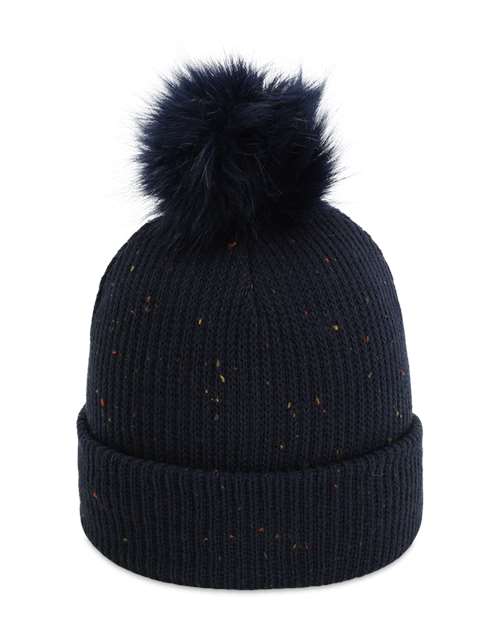 Imperial 6014 The Montage Pom Cuffed Beanie - Navy - front