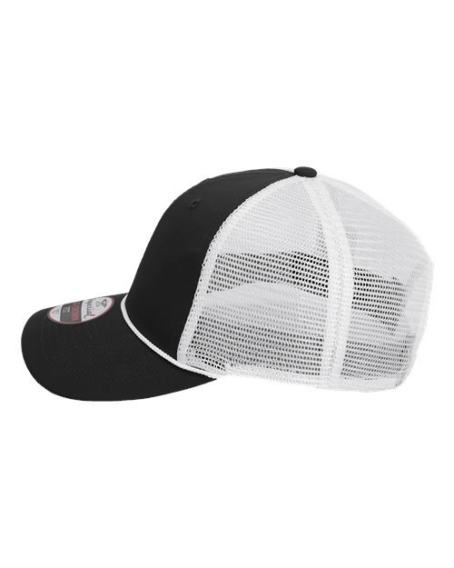 Imperial 7055 The Night Owl Performance Rope Cap - Black/ White - side