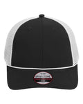 Imperial 7055 The Night Owl Performance Rope Cap - Black/ White - front