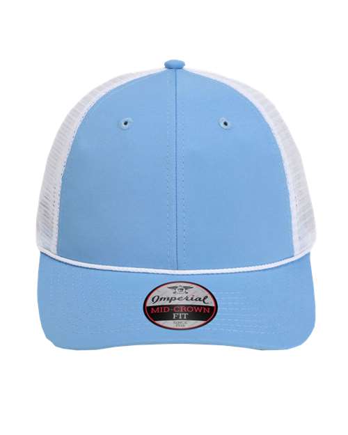Imperial 7055 The Night Owl Performance Rope Cap - Powder Blue/ White - front