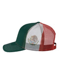 Kati S700M Printed Mesh Trucker Cap - Dark Green/ Red/ Mexico Flag - side