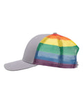Kati S700M Printed Mesh Trucker Cap - Grey/ Rainbow - side