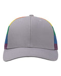 Kati S700M Printed Mesh Trucker Cap - Grey/ Rainbow - front