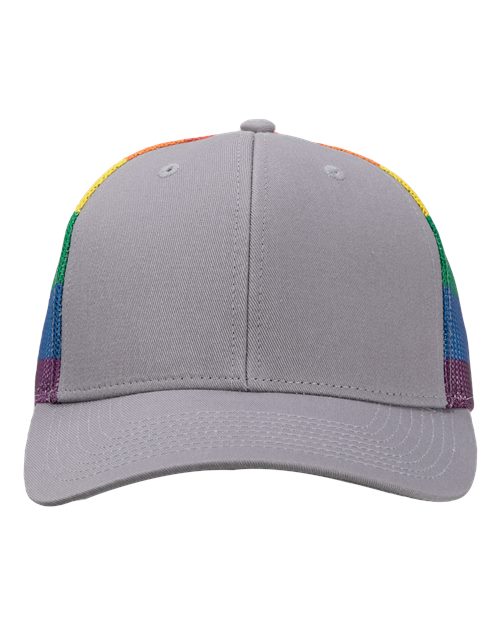 Kati S700M Printed Mesh Trucker Cap - Grey/ Rainbow - front