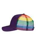 Kati S700M Printed Mesh Trucker Cap - Purple/ Rainbow - side