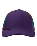 Kati S700M Printed Mesh Trucker Cap - Purple/ Rainbow - front