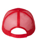 Valucap S102 Sandwich Trucker Cap - Red - back