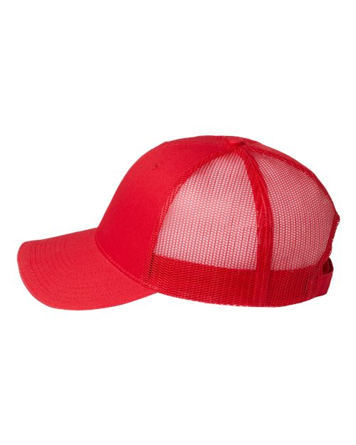 Valucap S102 Sandwich Trucker Cap - Red - side