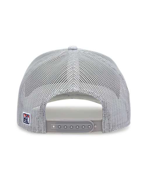 The Game GB452E Everyday Trucker Cap - Heather Light Grey - back