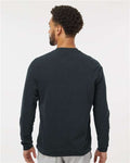 Adidas A586 Men's Terry Loop Crewneck Sweatshirt - Black - model back