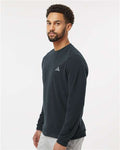 Adidas A586 Men's Terry Loop Crewneck Sweatshirt - Black - model side