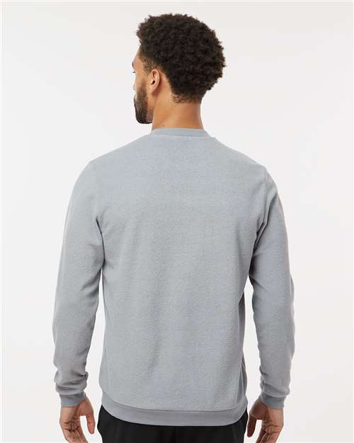 Adidas A586 Men's Terry Loop Crewneck Sweatshirt - Grey Three - model back