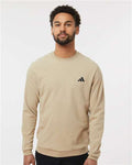 Adidas A586 Men's Terry Loop Crewneck Sweatshirt - Hemp - model front