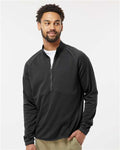 Adidas A587 Men's Performance Quarter-Zip Pullover - Black - model front