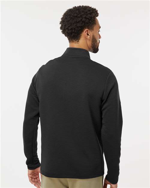 Adidas A588 Men's Spacer Quarter-Zip Pullover - Black - model back