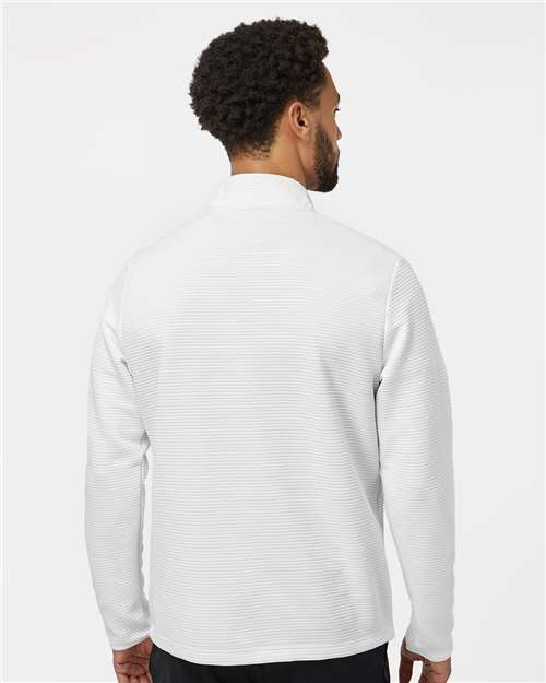 Adidas A588 Men's Spacer Quarter-Zip Pullover - Core White - model back