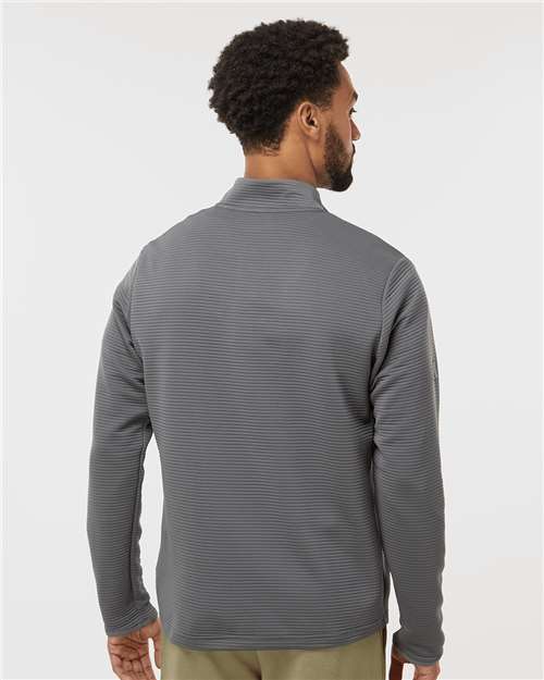 Adidas A588 Men's Spacer Quarter-Zip Pullover - Grey Five - model back