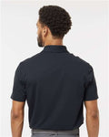 Adidas A590 Men's Blended Polo - Solid Black - model back