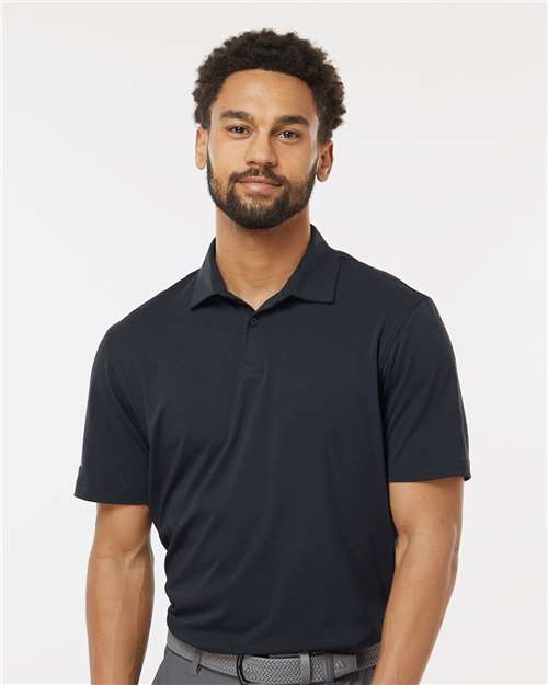 Adidas A590 Men's Blended Polo - Solid Black - model front