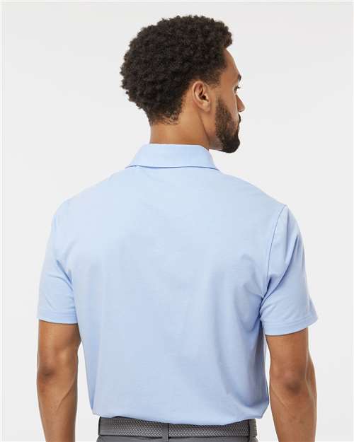 Adidas A590 Men's Blended Polo - Blue Dawn Melange - model back