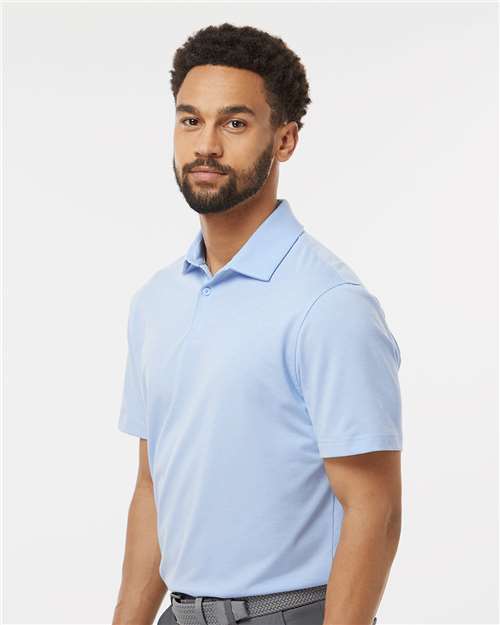 Adidas A590 Men's Blended Polo - Blue Dawn Melange - model side