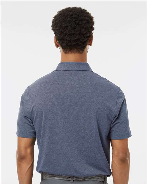 Adidas A590 Men's Blended Polo - Collegiate Navy Melange - model back