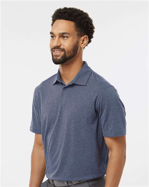 Adidas A590 Men's Blended Polo - Collegiate Navy Melange - model side
